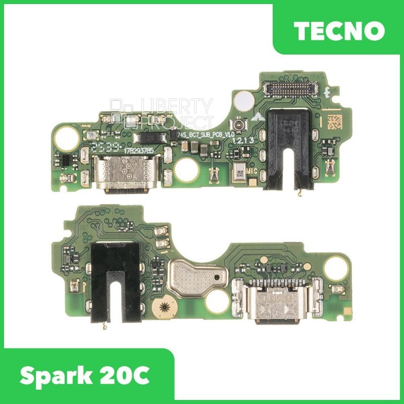 Шлейф/FLC Tecno Spark 20C (BG7n) на системный разъём/микрофон, ориг