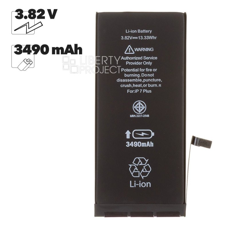 Аккумулятор (АКБ) для iPhone 7 Plus Li 3490 mAh повышенная емкость Filling Capacity