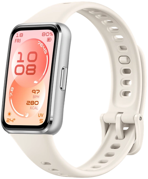 Умный браслет Фитнес-браслет Huawei Band 11 корпус из сплава алюминия, белый ремешок из фторэластомера EAC
