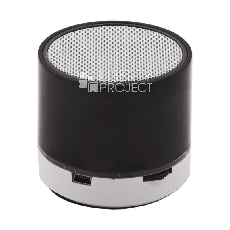 Колонка беспроводная Bluetooth "S50" LED/MicroSD/USB (черная/белая/коробка)