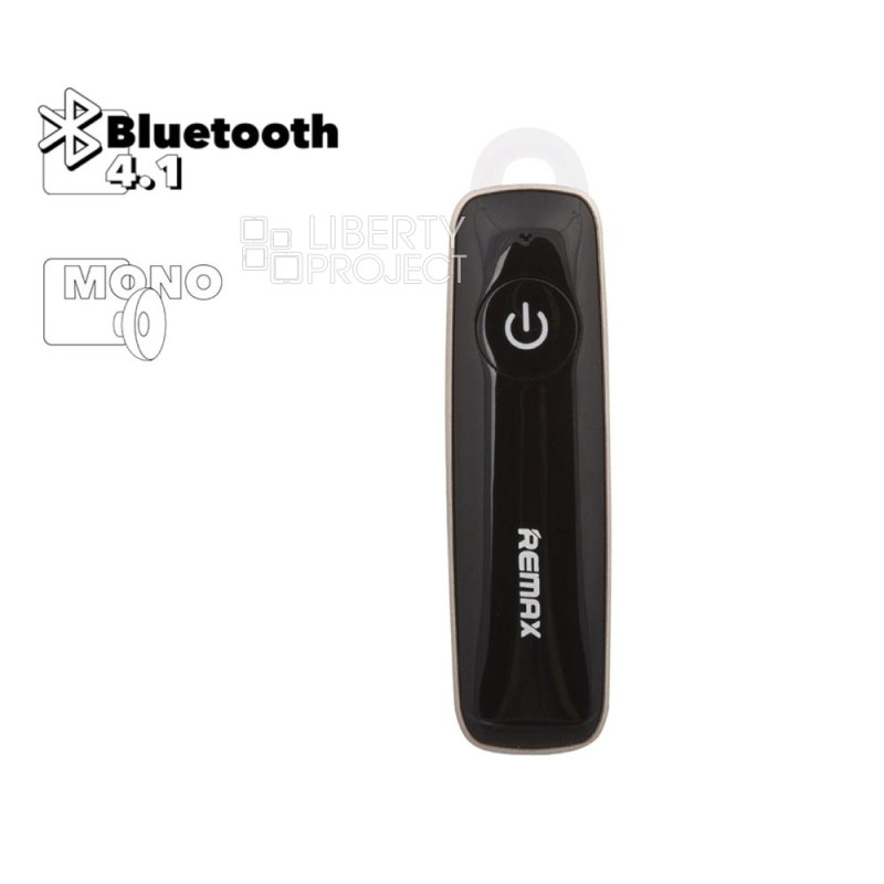 Bluetooth моногарнитура REMAX RB-T7, BT4.1, внутриканальная, громкость +/- (черный)