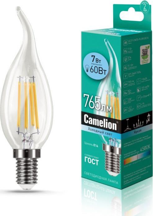 Лампа CAMELION (13455) LED7-CW35-FL/845/E14/4500K