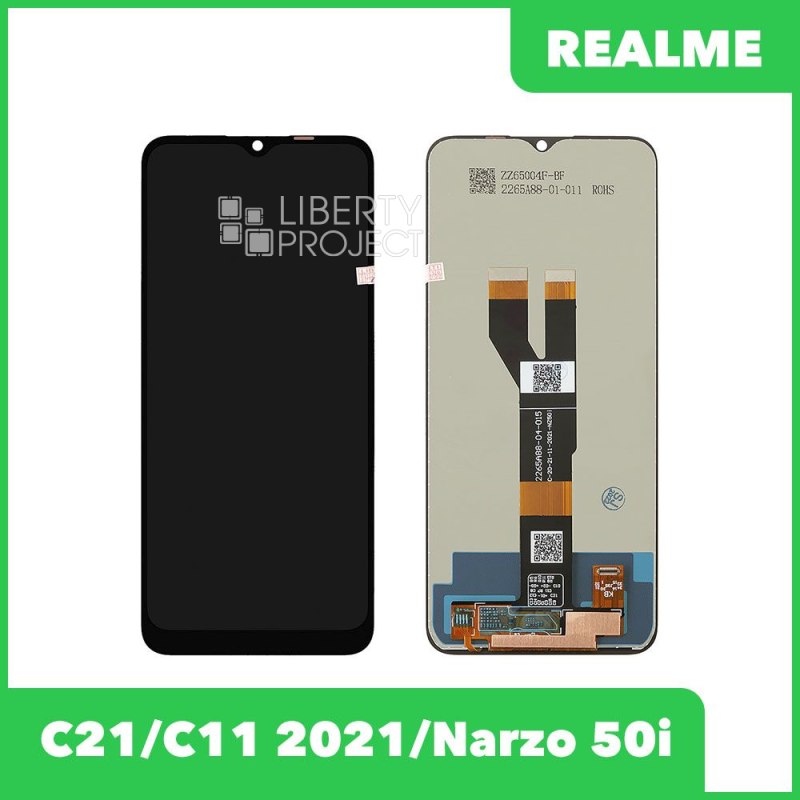 LCD дисплей для Realme C20/C21/C11 2021/Narzo 50i (RMX3201/3231/3235) с тачскрином (черный)
