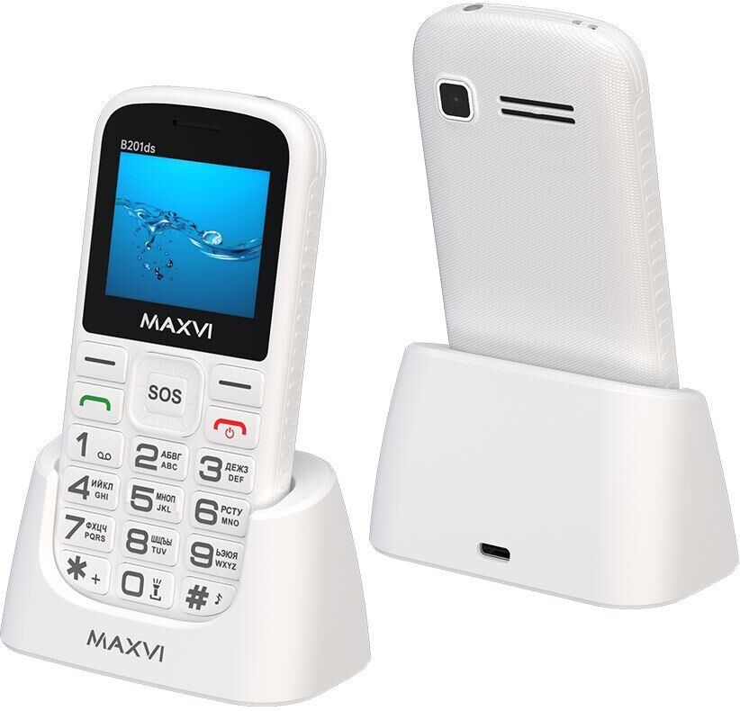 Мобильный телефон MAXVI B201ds белый