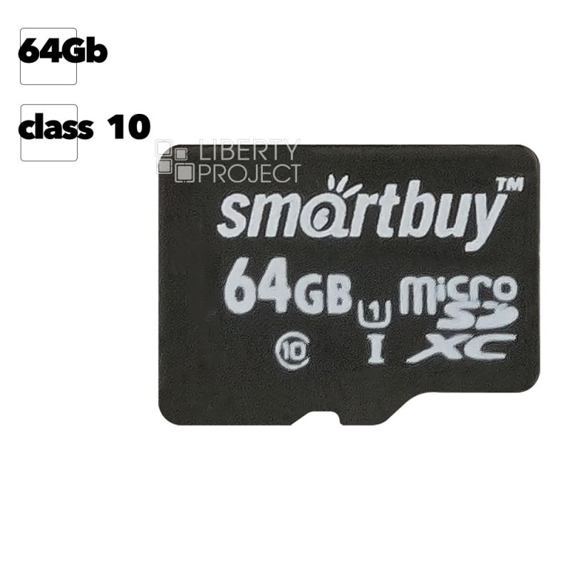 Карта памяти SmartBuy Micro SD 64Гб (class 10)