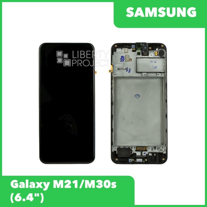 LCD дисплей для Samsung Galaxy M21/M30s SM-M307/M215 GH82-22509A в рамке (черный) 100% OR SP