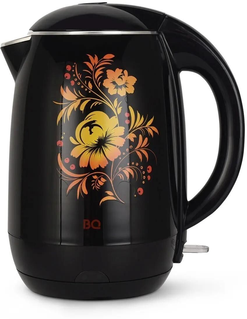 Чайник электрический BQ KT1702P Black-Flowers (1,8л. металл/пластик)