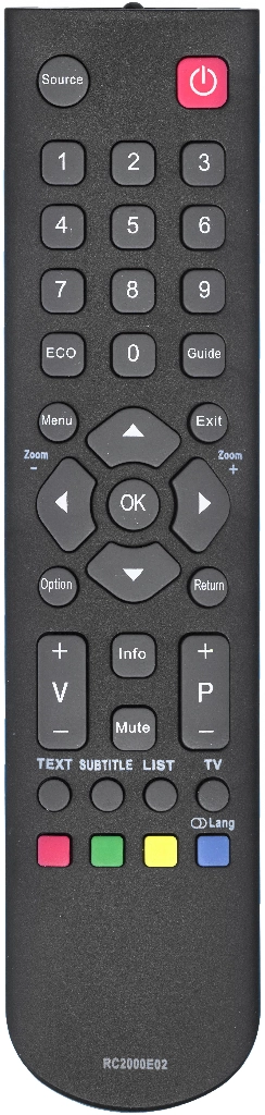 Пульт Huayu RC2000E02 для телевизора Thomson, Artel, Supra, Telefunken, FUSION, TCL, Mystery, Hyundai, Erisson, Lentel