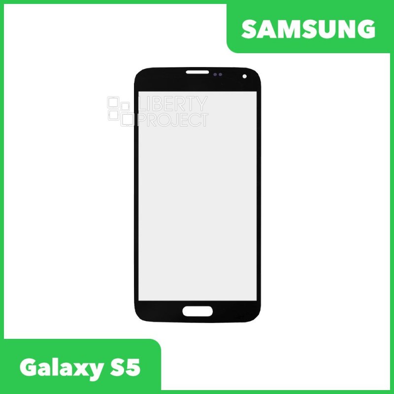 Стекло + OCA плёнка для переклейки Samsung G900 Galaxy S5 (черный)