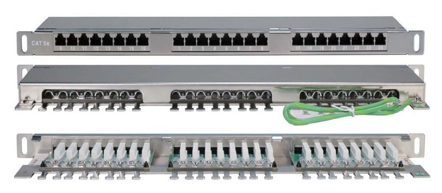 Hyperline PPHD-19-24-8P8C-C5E-SH-110D Патч-панель высокой плотности 19", 0.5U, 24 порта RJ-45
