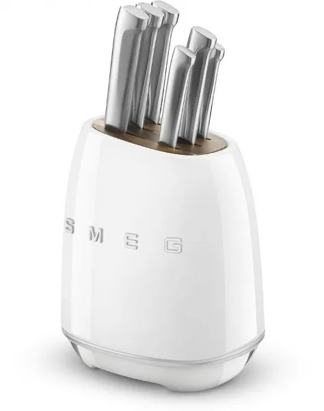 Набор ножей с подставкой SMEG KBSF02WH белый (EAC)