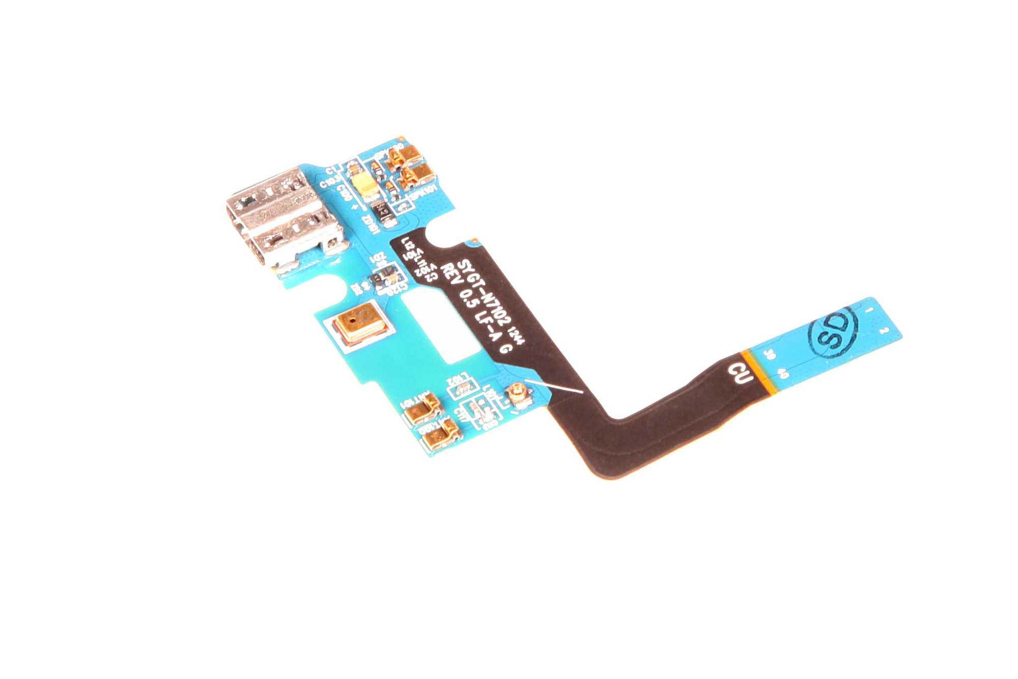 Шлейф для Samsung N7102 c разъемом зарядки и микрофоном ORIG