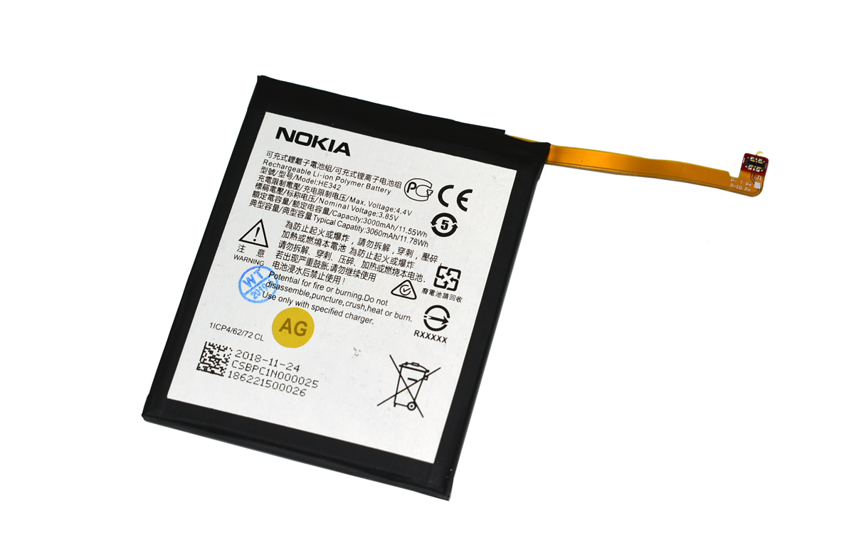 Аккумулятор для Nokia 5.1/6.1 Plus/Plus Nokia 7.1 HE342 3000/3060 мАч батарея