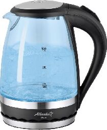 Чайник электрический ATLANTA ATH-2463 black (1,5л. стекло)
