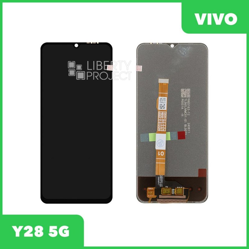 LCD дисплей для Vivo Y28 5G с тачскрином (черный) 100% OR