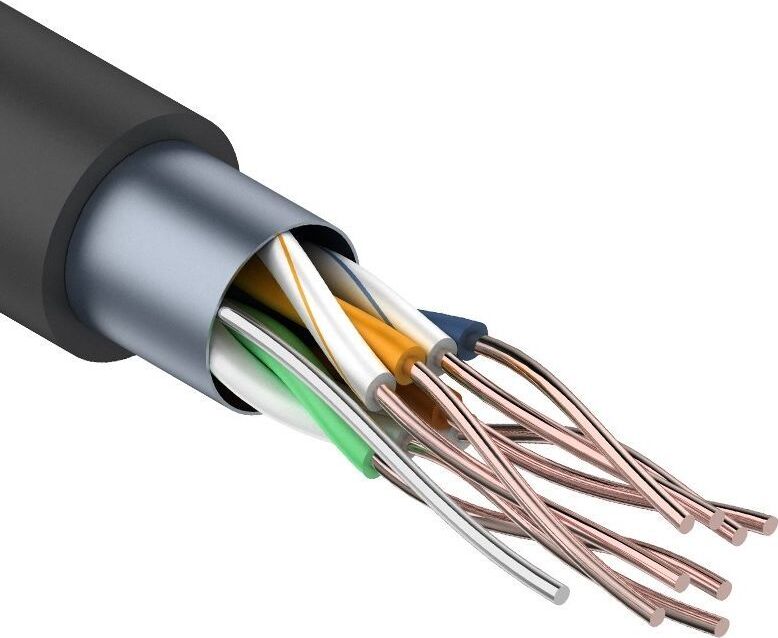 REXANT (01-0146) КАБЕЛЬ ВИТАЯ ПАРА F/UTP, КАТЕГОРИЯ 5E, PE, 4PR, 24AWG, ВНЕШНИЙ, ЧЕРНЫЙ