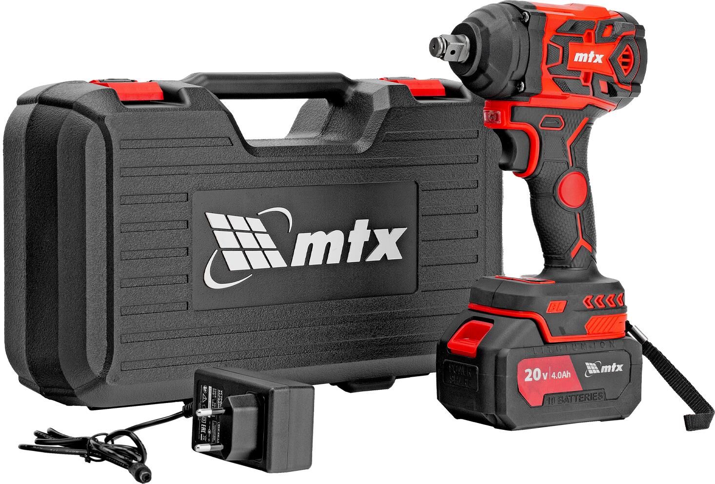 MTX Гайковерт ударный аккумуляторный бесщет. CIWU-BL-20-600, Li-Ion, 20 В//