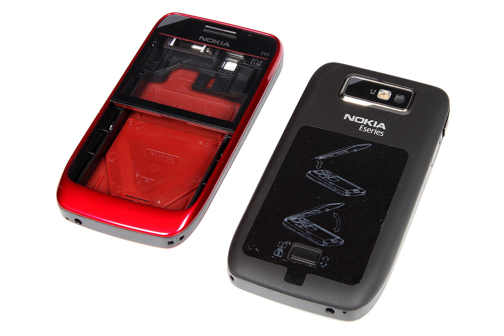 Задняя крышка для Nokia E63 (AAA) красный