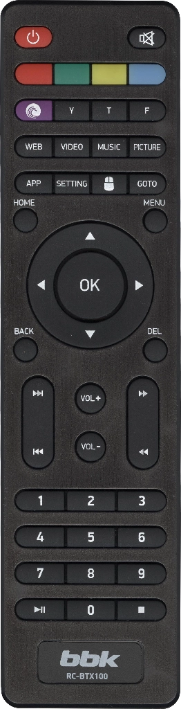 Пульт BBK RC-BTX100 для DVB-T2 ресивера