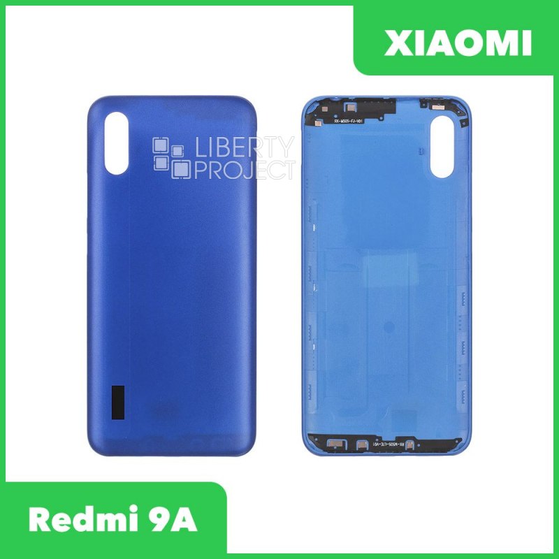 Задняя крышка для Xiaomi Redmi 9A со стеклом камеры (синий)