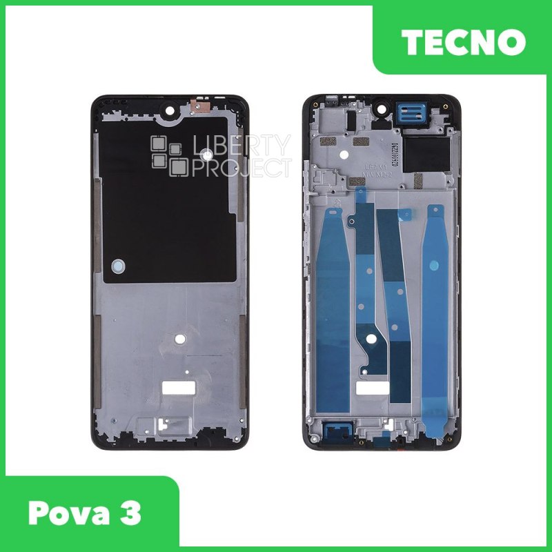 Рамка дисплея для Tecno Pova 3 (LF7N) (черный)