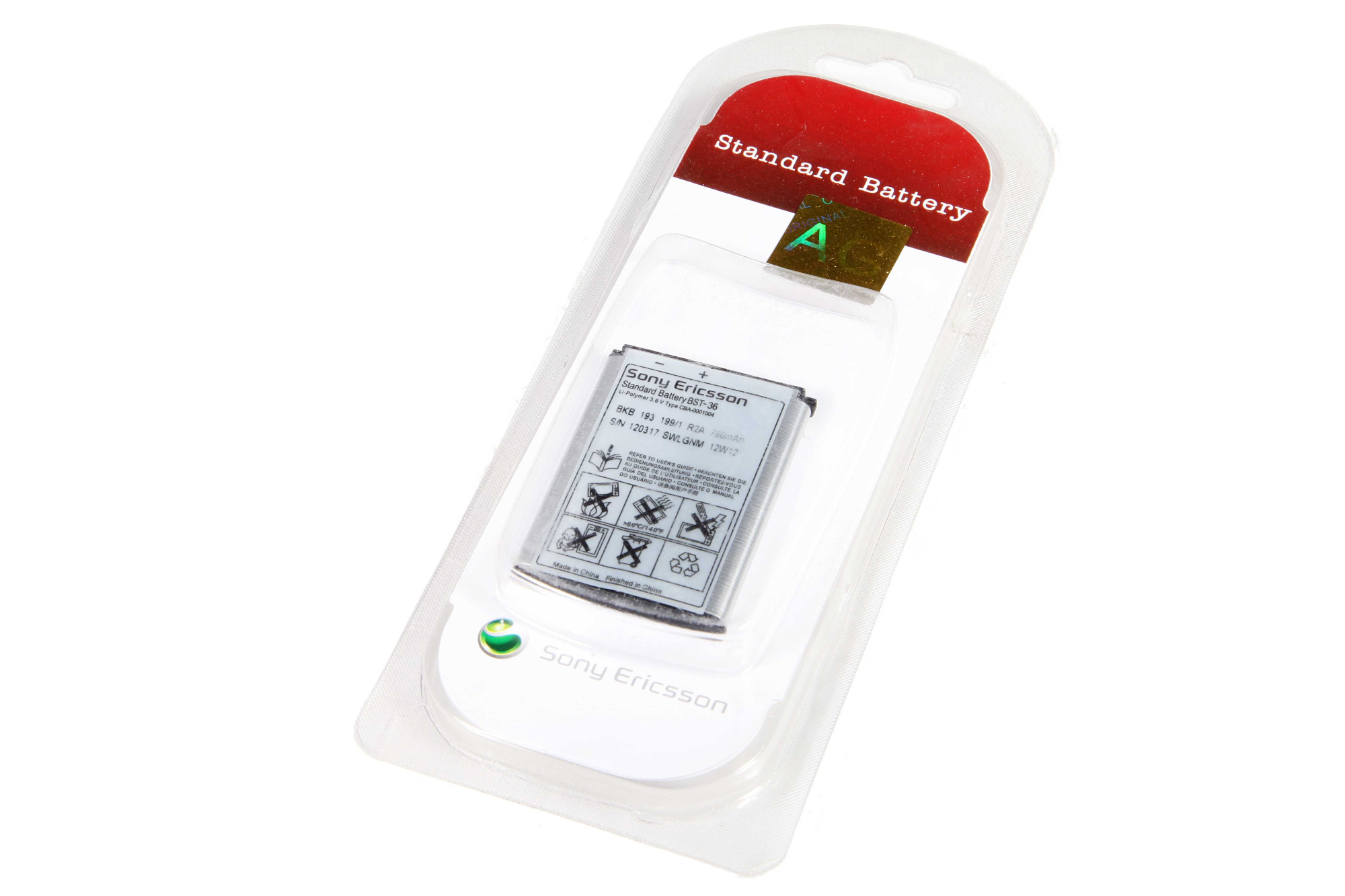 Аккумулятор для Sony Ericsson BST-36 J300i/K310/K320/K330i/K510/K630i/Z310/Z550/W200/R510/T250i/T270 батарея