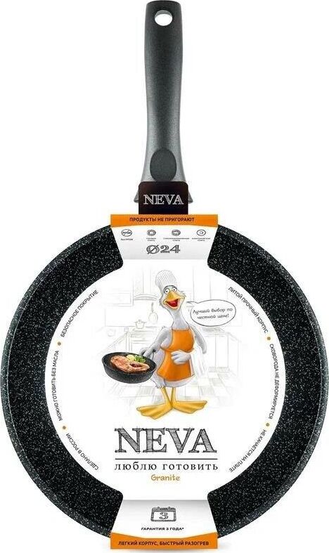 Сковорода NEVA NG124 а/пр литая 24см Neva Granite