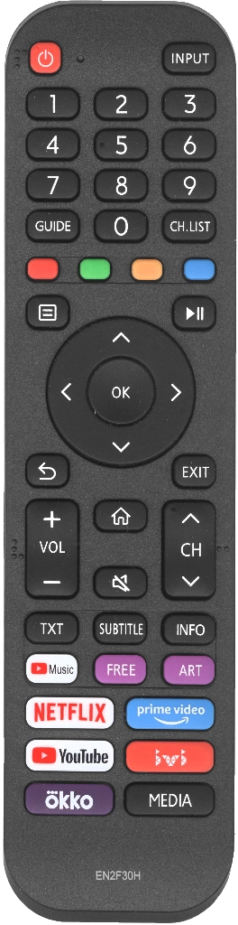 Пульт Huayu EN2F30H для телевизора Hisense, DEXP, Doffler