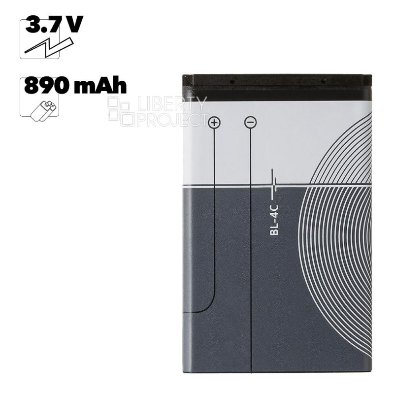 Аккумулятор (АКБ) Nokia BL-4C Li890 EURO 2:2 (7270/6300/6260/6170/6131/6125)