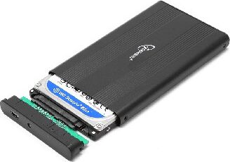 GEMBIRD (13045) EE2-U2S-5 внешний корпус 2.5, черный, USB 2.0, SATA, металл