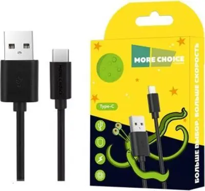 Кабель MORE CHOICE (4627151190785) K13a USB (m)-Type-C (m) 1.0м, черный