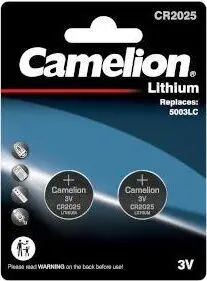 Батарейки CAMELION (15245) CR2025 BL-2 литиевая