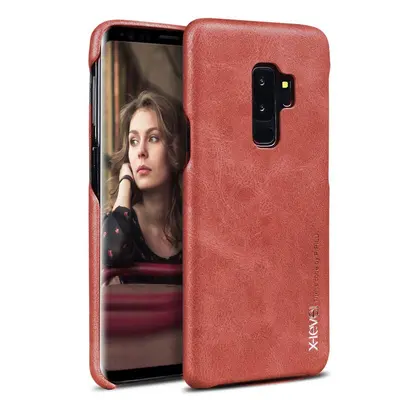 Кожаная накладка X-level Vintage для Samsung S9+ красный