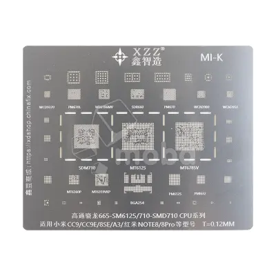 BGA трафарет XZZ Snapdragon 665 для Xiaomi 10/10 Pro/Redmi K30 Pro