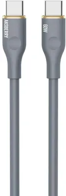Кабель AKSBERRY (6900295470011) X162 Liquid silicone Type-C -Type-C, серый