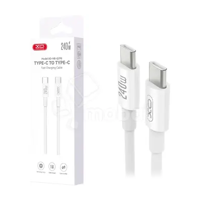 Кабель Type-C - Type-C XO NB-Q298 (240W) Белый