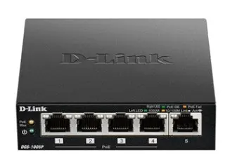 D-Link DES-1005P/B1A Неуправляемый коммутатор PoE