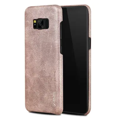 Кожаная накладка X-level Vintage для Samsung S8+ золото