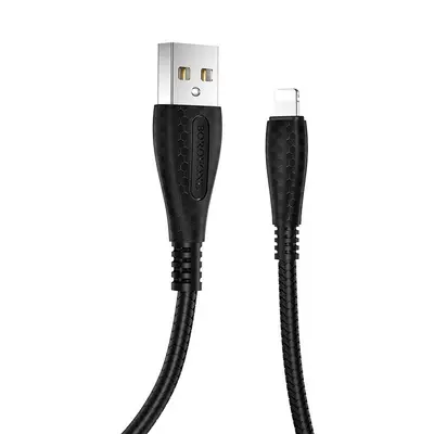 USB кабель Borofone BX38 Lightning 2.4A 1m черный