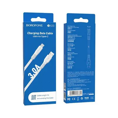 USB кабель Borofone BX23 Type-C 3A 1m белый