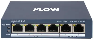 F-SW-EM606POE-VM/L POE-коммутатор смарт-управляемый с грозозащитой 6кВ