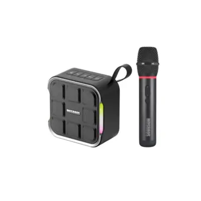 Портативная RGB колонка+ 1 микрофон Mosbros KaraBass 5S 30W черная