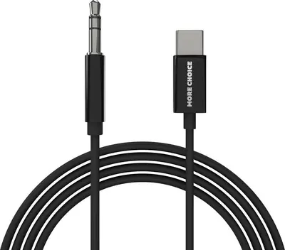 Кабель MORE CHOICE (4610196409844) UK28a AUX 3.5mm Type-C 1м Black