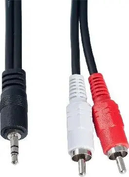 Аудиокабель PERFEO (J2005) JACK 3.5 мм вилка - 2XRCA вилка 5 м
