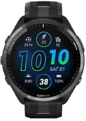 Умные часы Умные часы Garmin Forerunner 965 (010-02809-A0) AMOLED Black Carbon Gray DLC Titanium Bezel (черные)
