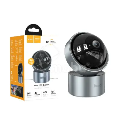 Камера видеонаблюдения Hoco D5 (Bluetooth, Wi-Fi, Full HD 2304x1296) Серый