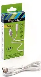 Кабель ERGOLUX (15095) ELX-CDC02-C01 1,2м белый