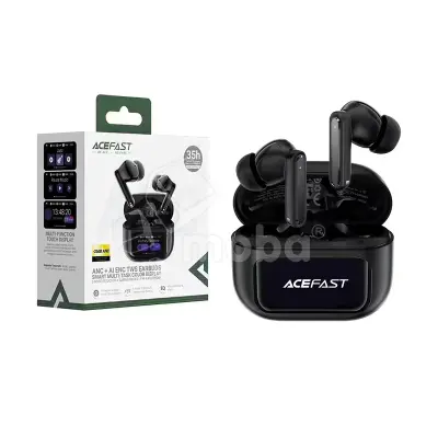 Беспроводные наушники Bluetooth Acefast W6 (TWS, вакуумные, с дисплеем, ANC) Черный