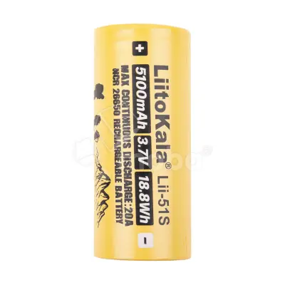 Аккумулятор 26650 LiitoKala Lii-51S 3.7V 5100 mAh 20A