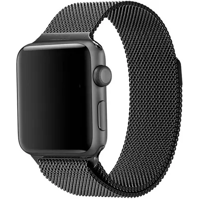 Ремешок металлический Миланская петля для Apple Watch 38/40/41mm черный
